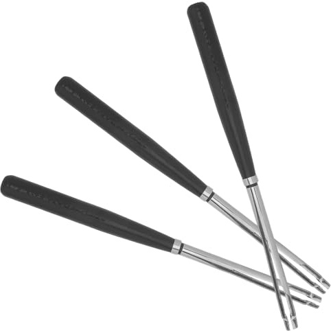 SWOOMEY 3 Pièces Porte Fusain pour Dessin, Bouleau et Cuivre, Prise en Main Confortable Antidérapante, Changement Rapide de Crayon, pour Travaux Créatifs