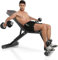 YOLEO Verstellbare Hantelbank für das Fitnessstudio, 300 kg, verstellbar, multifunktional, Schwarz