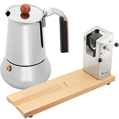 Bergner PK4003 Silver Stainless Steel and Wood Ham Holder