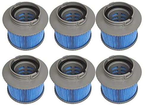 WuYan Bomba de Cartucho para Todos los MSPA Actuales,Cartucho de Filtro de Piscina de Repuesto, Piezas de Cartucho MSPA FD2089(Versión Mejorada 6 Piezas)
