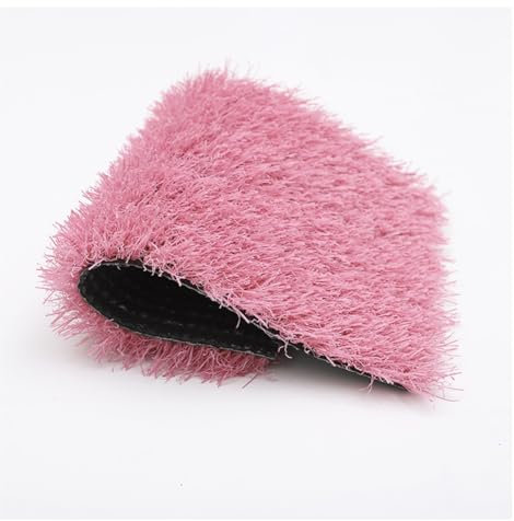 pujindu Artificial Grass Lawn Turf, Faux Grass Turf Roll, 0.1in Thick Realistic Synthetic Grass Mat, Garden Lawn Landscape For Garden Décor (Color : Pink, Size : 24x35IN)