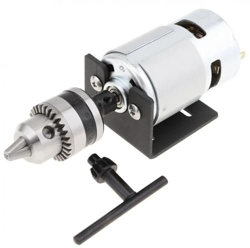 LWTZAORYI Mini perceuse à Main 775, Moteur de Presse de Tour for Couper/polisser avec Support de Montage B10, Combinaison de perceuse de Petit Banc de Bricolage