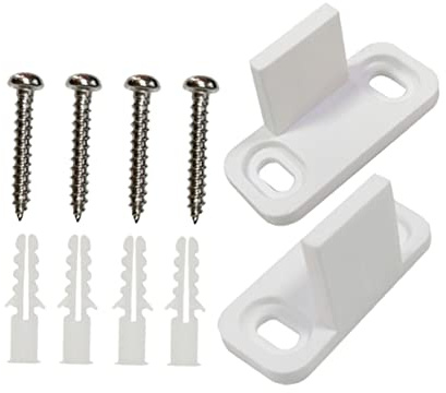 NAMOARLY 2pièces Guide De Sol Porte Coulissante Acier Lot De Stoppeur De Porte Grange Anti-balancement Montage Au Sol Pour Robustes