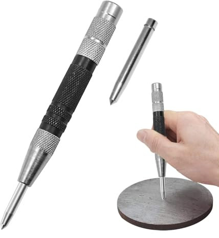 6in Automatischer Ankörner Mit Ersatzkopf,Automatik Körner,Körner,Körner Metall,Automatischer Körner,Federkörner,Körner Werkzeug,für Metall, Holz,Kunststoff,Glas Und Dünne Stahlbleche（15cm）