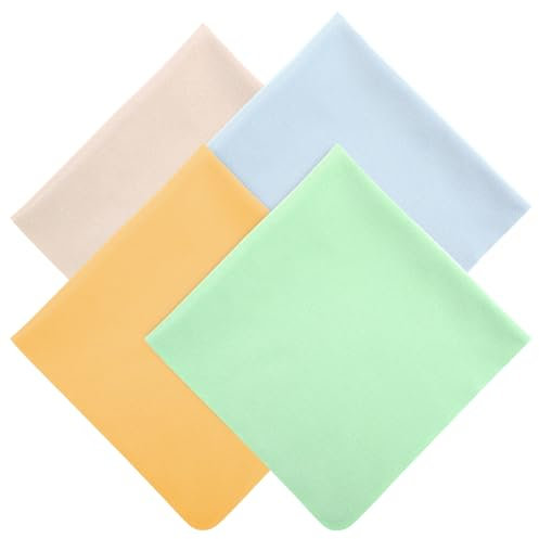4 paños de microfibra grandes para limpiar gafas, paños de limpieza de microfibra, reutilizables para limpiar gafas, teléfonos móviles, cámaras, pantallas (30 x 30 cm)
