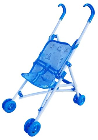 Oshhni Puppenwagen für, zusammenklappbarer Puppenbuggy mit Reihen Schwenkrädern