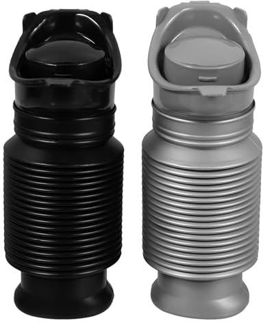HOODANCOS Lot de 2 Urinoirs d'Urgence Unisexes 750 Ml en Polypropylène Portable et Pliable, Joint Étanche, Gobelets pour Voiture, Camping et Voyages, Urinoirs de Voyage Pratiques pour