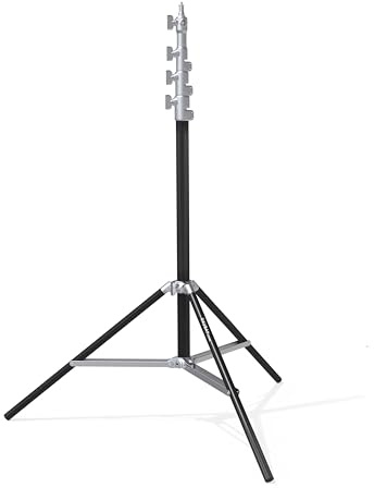 RAUBAY 3 m robust lampstativ, luftfjäder, silver, LT30-RS