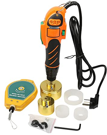 Manual Capping Tool, 80W Handheld Manual Bottle Capping Machine Electric Bottle Capper Tools for 10-50mm Plastic Bottles, 30-40 bottles/min