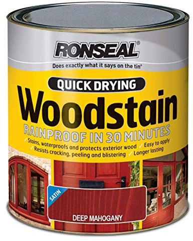 3X750ml Woodstain Quick Dry Satin - Deep Mahogany