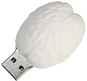 8GB Modèle de Cerveau USB 2.0 Flash Drive Memory Stick Stitch Thumb Drive Data Storage PenDrive USB Drive Jump Drive (White)