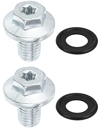 A ABSOPRO Tappo Coppa Olio Motore 2pz M12x1.75 Motore Olio Scarico Tappo Vite per Chevrolet Argento Tono