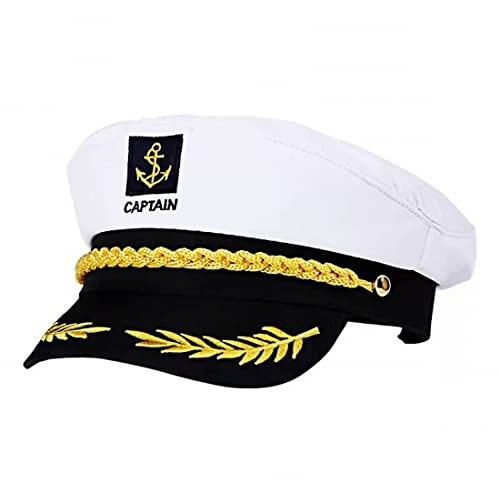 CCHAMP Marinero sombrero capitán fiesta para hombre mujer, sombreros fiesta divertidos adultos, gorra capitán yate, accesorio disfraz capitán marina, gorra almirante marines para cosplay Halloween