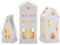 Lichthaus Mit LED Teelicht Laterne Häuser：Romadedi 3er Set 15/13/10cm Teelichthalter Haus Für Fensterdeko Geschenk Einzugsgeschenke Wohnung WindlichtFür Room Decor Weihnachten Deko