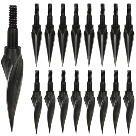 NorthSpoor 125 Grain 16 Stück Jagdspitzen Pfeilspitzen Bogenschießen Metallspitzen für Armbrust Recurvebogen Compoundbogen