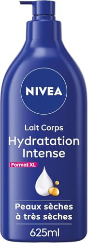 NIVEA Latte corpo Idratazione Intensa 72H (1 x 625 ml) — Latte Nutriente con Acido Ialuronico Puro & Olio di Mandorle Dolci — Crema idratante corpo per pelli secche e molto secche