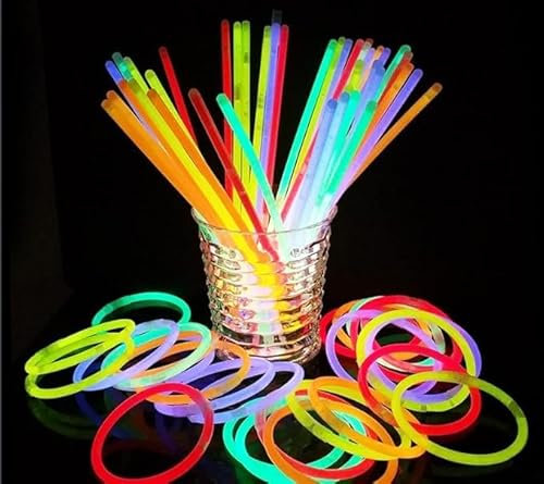 XXJXING Braccialetti Luminosi Fluorescenti 40 pezzi, 40 connettori, (40 pezzi)