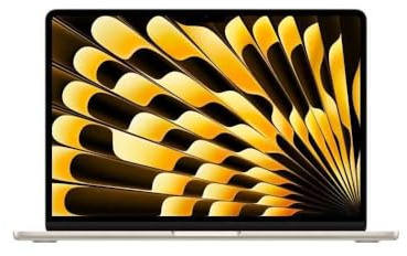 Apple MacBook Air 13-tums bärbar dator med M4-chip: Designad för Apple Intelligence, 13,6 tum Liquid Retina-skärm, 16 GB enhetligt minne, 256 GB SSD-lagring, stjärnljus; NL