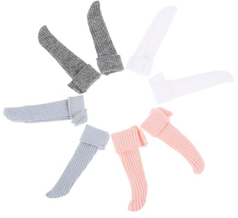 HEMOTON 4paare Puppen-socken Candy-Farben Weiche Accessoires Für Puppenmode Für Verschiedene Outfits Und Anlässe Zum Verkleiden Und Stylen Puppen