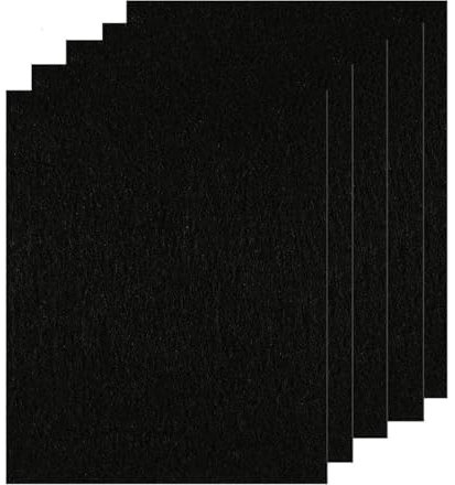FTXanty Feltro Autoadesivo 5 pezzi Fogli in Feltro 30 x 20cm A4 4mm Feltrini Adesivi Mobili Cursori Nero per Artigianato Mobili Pavimento Protettivo DIY