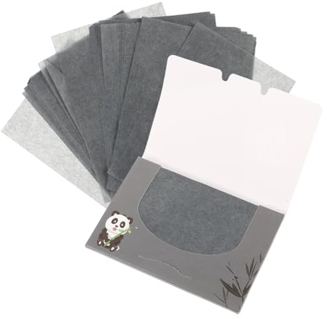VALICLUD Oil Absorbing Blotting Paper for Face and Oily Skin, 1000 Sheets Bamboo Charcoal Double-Sided Face Blotting Sheets for Men and Women, Shiny Skin Control and Makeup Touch-up