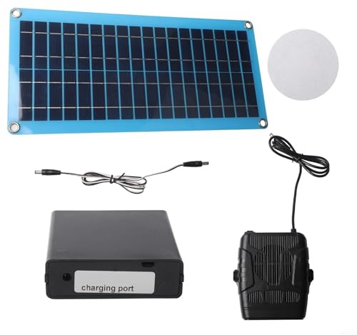 Riscaldatore solare per casa di pollo e cane, piccola serra, portatile, alimentato a batteria, ventilatore ad aria calda per gabbia per animali domestici, auto, campeggio invernale e uso esterno (A)