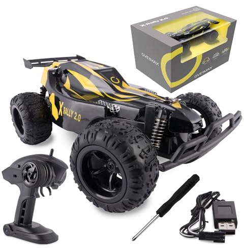 Overmax X-Rally Voiture télécommandée RC Voiture, portée jusqu'à 100 mètres, Vitesse jusqu'à 20 km h, Construction renforcée, Suspension indépendante