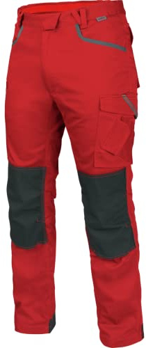 WÜRTH MODYF Bundhose Stretch X - professionelle Arbeitshose für Herren - Bundhose mit Reißverschluss - in der Größe 52 in Rot