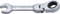 BGS 6910 | Ratchet Combination Wrench | short | adjustable | 10 mm