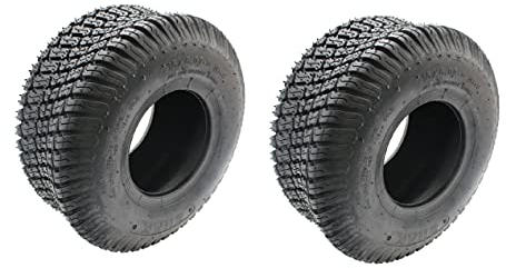 SECURA 2 pneus 15x6.00-6 compatibles avec diverses tondeuses autoportées et tracteurs de pelouse