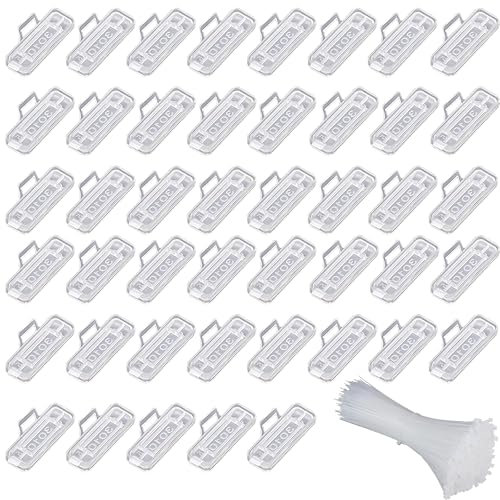 100 Stück Kabeletiketten Kabel Beschriftung Mit 100 Kabelbinder,Wasserdicht Kabelkennzeichnung,Transparenter Kabelbinder Tag Box,Zur Kennzeichnung Und Klassifizierung Aller Kabelarten