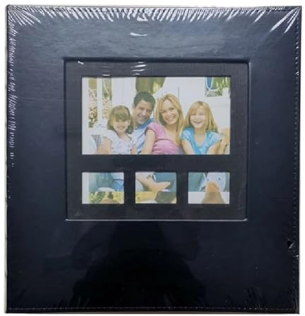 Album De Fotos Álbum de fotos de bolsillo de 6 pulgadas, cubierta de cuero PU, gran capacidad, álbumes de inserción de recuerdos de boda for el crecimiento de los niños y la familia(Blue)