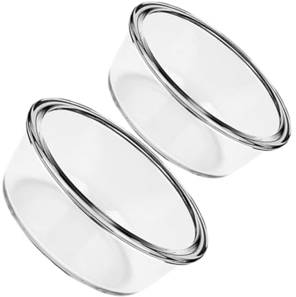 LABRIMP 2 pezzi Ciotole in Vetro Temperato Resistenti al Calore per Insalate Frutta e Cottura o Friggitrice ad Aria Facili da e Antigraffio