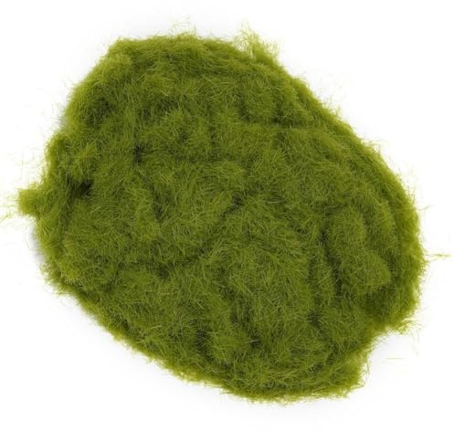 Opatiny Polvo de hierba estática de nailon, modelo de paisaje ferroviario, bolsa de 30 g, diorama de césped verde de 5 mm y paisaje para terreno