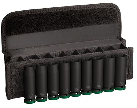 Bosch Juego de 9 llaves de vaso Pro Impact (83 x 36 mm, accesorios profesionales para taladro y destornillador)