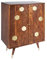 invicta INTERIOR Massiver Barschrank Mystic Living 75cm Akazie braun Gold Retro Design Schrank Hausbar Bar Wohnzimmerschrank Schrank