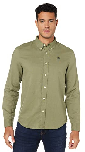 Timberland - Camicia Uomo Slim in Misto Lino e Cotone - Taglia M