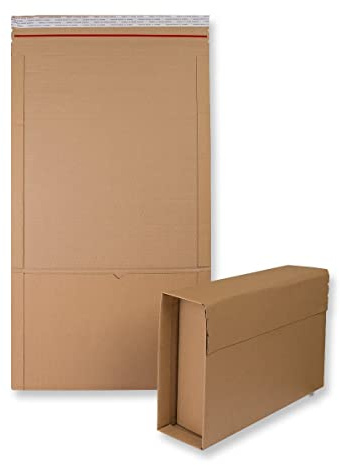A4 Size Book Postal Wraps 325x250x80mm Strong Cardboard Mailers - Manilla Book Wrap Flute (Pack of 10)