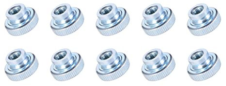METALLIXITY Moleteado Tornillo Tuercas (M5x16x10mm) 10uds, Hierro Galvanizado Tornillo Tuercas Redonda Varilla Manual Ajuste Tuercas - para Hogar Construcción Herraje Sujetadores