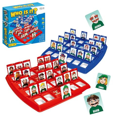LUFEIS Guess Who Game for Kids and Adults, Guess Who Is It - Fun Family Guessing Board Game, Easy to Set Up 2 Player Games, Parent-Child Educational Games for Kids and Adults