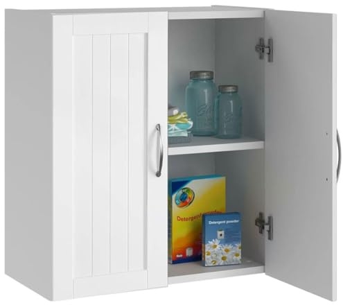 Shally Dogan Armario de baño y Cocina suspendido, Madera de ingeniería, 59.5 x 31 x 59.5 cm