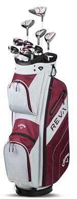 Callaway Golf Damen REVA Komplettes Golfset (rechts, 11-teilig (Regular) Cartbag, Aubergine)
