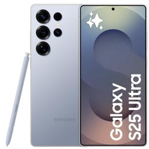 Samsung Galaxy S25 Ultra 512GB Teléfono Móvil con IA, Galaxy AI, 12GB RAM, Cámara 200MP, Dual SIM, IP68, Garantía del Fabricante 3 Años + 1 Año Extra, Titanio Azul (Versión Española)
