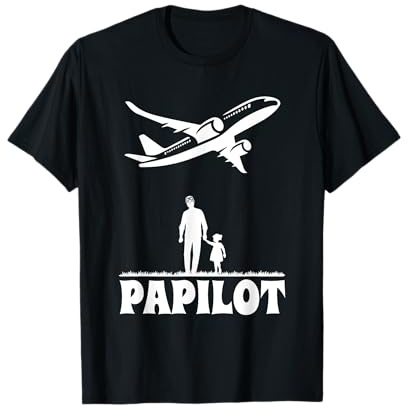 Papilot Papa Pilot Dad Aeroplane Father Father's Day Children T-Shirt