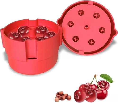 YRSM-MR Snocciolatore Ciliegie, Multi snocciolatore per Ciliegie, noccioli di Ciliegie, Rimozione di semi a Pressione Facile con 6 snocciolatori per Ciliegie con paraspruzzi