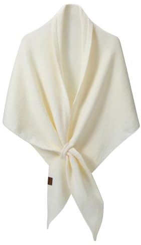 wocharm Women's Pashmina Shawl Wraps, Soft Open Front Poncho Sweater, Knitted Shawls Wool Cashmere Shoulder Top Sweater Shawls Triangle Scarf