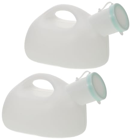 ibasenice 2 Urinarios Portátiles Para Hombres Ideales Para Viajes Incluye Un Recipiente Grueso Y Resistente A Derrames Fabricados En Plástico Blanco