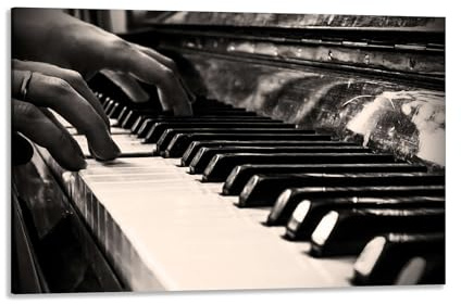 Pianoforte - Quadro Stampa su Tela con Telaio in legno - 60x40 cm