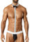 Creamlin Herren Sexy Mankini Beach Swimwear Hosenträger Tanga Kellner Borat Unterwäsche (Schwarz)