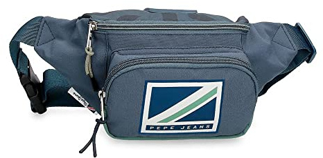 Pepe Jeans Tom Riñonera con Bolsillo Azul 35x13x5 cms Poliéster